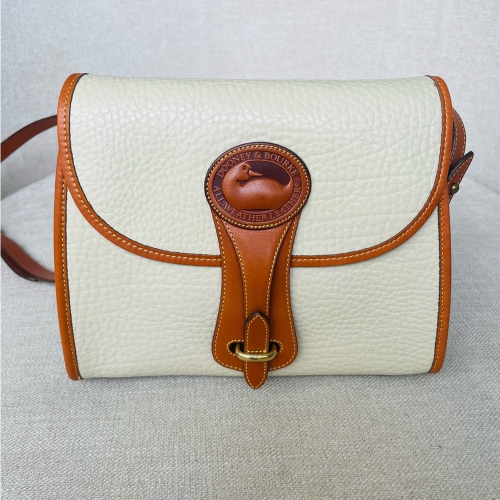 Dooney & Bourke Essex Cream and Tan Leather Bag